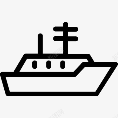 军舰战列舰运输线图标图标