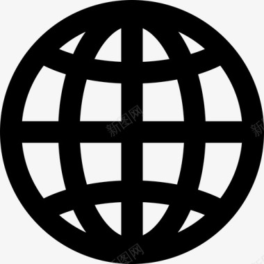 全球网格地球符号界面界面和网络图标图标