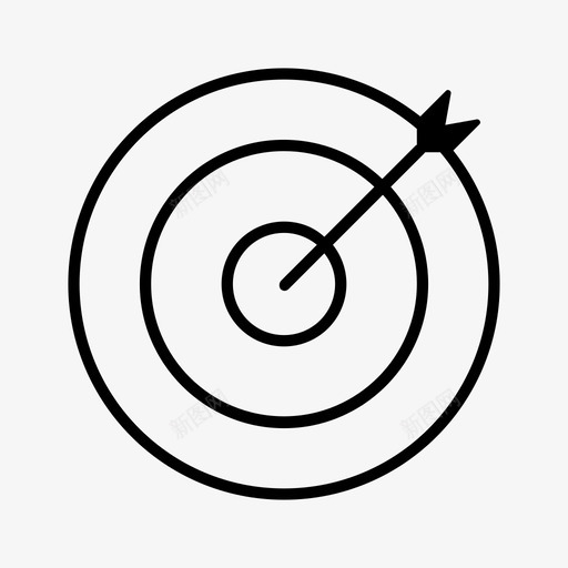 目标准确度箭头图标svg_新图网 https://ixintu.com 准确度 射击 目标 箭头 营销图标