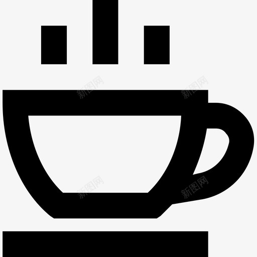 茶杯咖啡杯热饮图标svg_新图网 https://ixintu.com 咖啡杯 热茶 热饮 系列必备品图标 茶杯