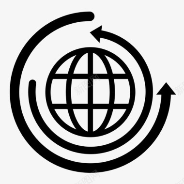 地球全球贸易图标图标