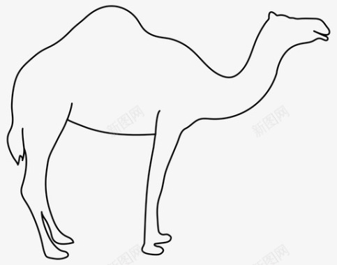 骆驼沙漠动物狩猎图标图标