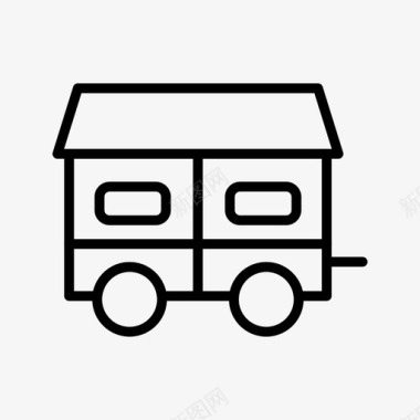 移动房屋房屋卡车房屋图标图标
