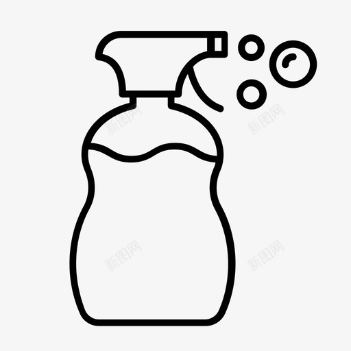 喷雾瓶清洁剂洗涤剂图标svg_新图网 https://ixintu.com 喷雾和擦拭 喷雾瓶 洗涤剂 洗涤液 清洁剂