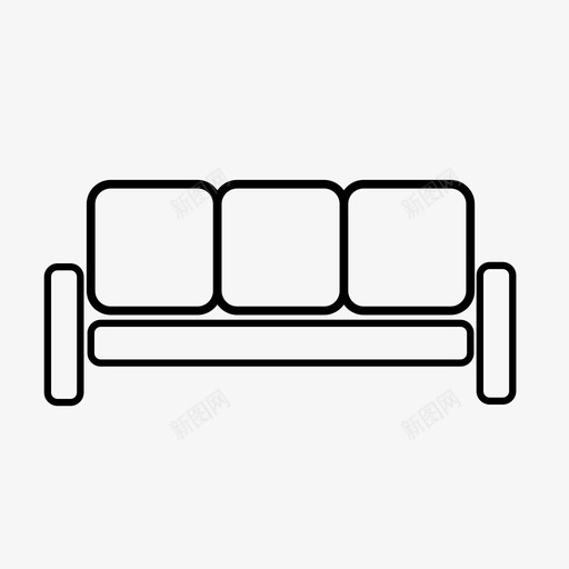 沙发椅子客厅图标svg_新图网 https://ixintu.com 客厅 家具 房间 椅子 沙发