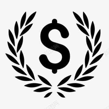 劳雷尔银行徽章成就金融奖图标图标