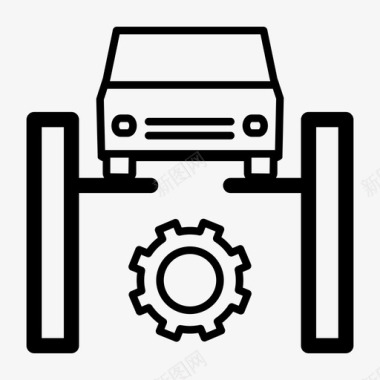 修车车库技工图标图标