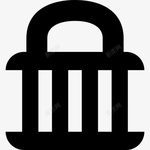 监狱锁保安钥匙和锁图标svg_新图网 https://ixintu.com 保安 监狱锁 钥匙和锁