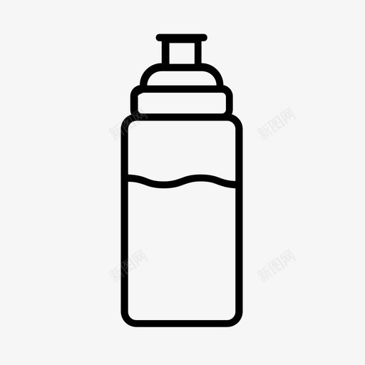 水瓶饮料瓶健身房图标svg_新图网 https://ixintu.com 健身房 普拉提 水瓶 瑜伽 饮料瓶