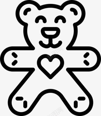 泰迪熊宝贝孩子图标图标
