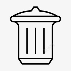 厨房大垃圾箱垃圾桶垃圾箱删除图标高清图片