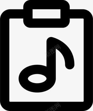 音乐文件文档纸张图标图标