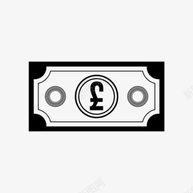 英镑钞票现金货币图标图标