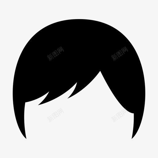 头发头簇图标svg_新图网 https://ixintu.com 假发 头 头发 簇 身体部位