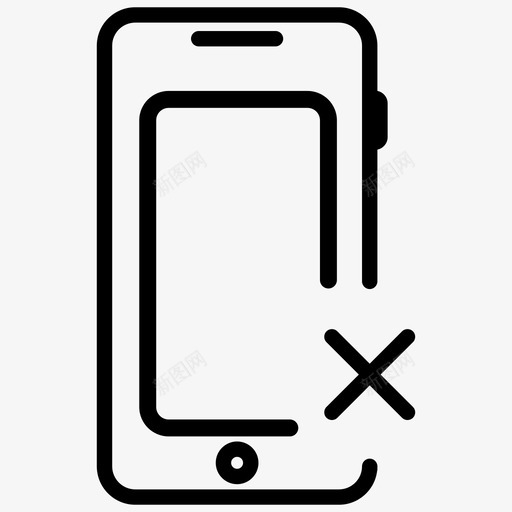 移动取消androidiphone图标svg_新图网 https://ixintu.com android iphone 关闭手机 手机 移动取消