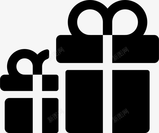 礼品生日盒子图标svg_新图网 https://ixintu.com 包装 圣诞和冬季填充 圣诞节 生日 盒子 礼品 礼物