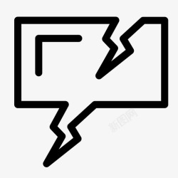 图标蓝灯快闪快闪信息气泡聊天图标高清图片
