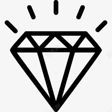 钻石宝石商业图标图标