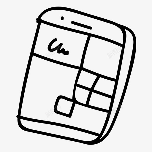 手机lumia智能手机图标svg_新图网 https://ixintu.com lumia 互动程序 开始屏幕 手机 手绘网络图标 智能手机