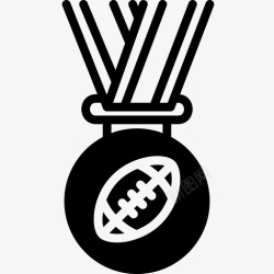 美式海报风格美式足球奖章美式足球橄榄球图标高清图片