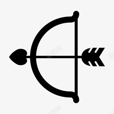 丘比特之箭弓心图标图标