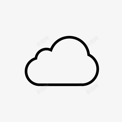 多云气候天空图标svg_新图网 https://ixintu.com 多云 天气 天气细线图标设置 天空 气候