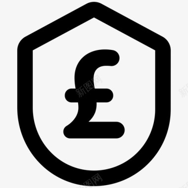 金融安全英镑担保金融图标图标