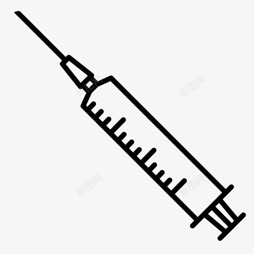 注射器针头疫苗图标svg_新图网 https://ixintu.com 医疗 卡通 注射器 疫苗 针头