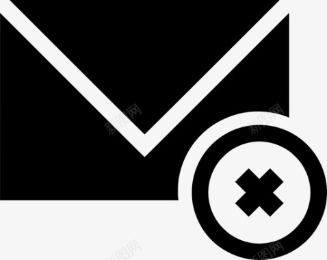 电子邮件取消电子邮件删除电子邮件错误图标图标