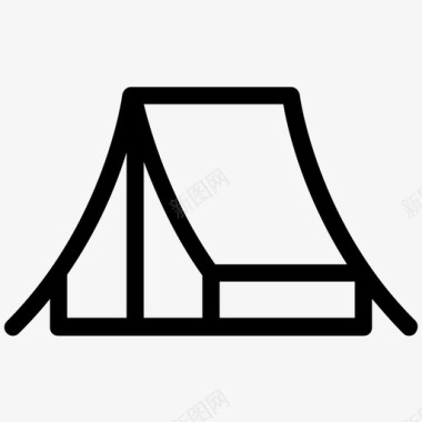 帐篷海滩帐篷野营图标图标