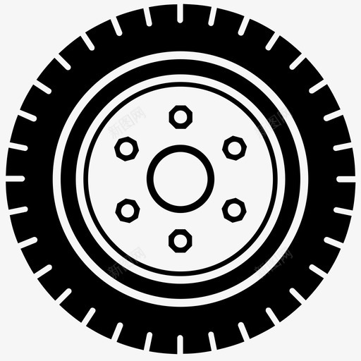 车轮汽车轮胎图标svg_新图网 https://ixintu.com 冬季 卡车 汽车 车轮 轮胎