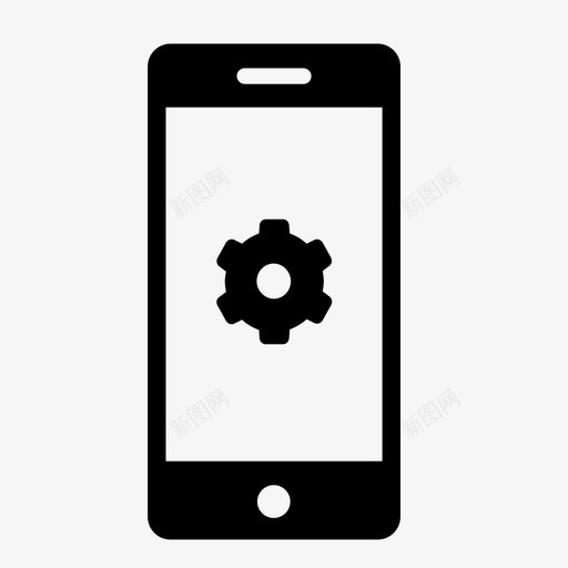 手机设置应用程序cog图标svg_新图网 https://ixintu.com cog 工具 应用程序 手机 手机设置