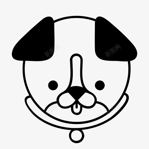 小狗可爱的狗图标svg_新图网 https://ixintu.com 可爱的 宠物 小狗 狗