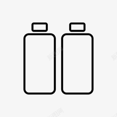 水瓶玻璃瓶塑料瓶图标图标
