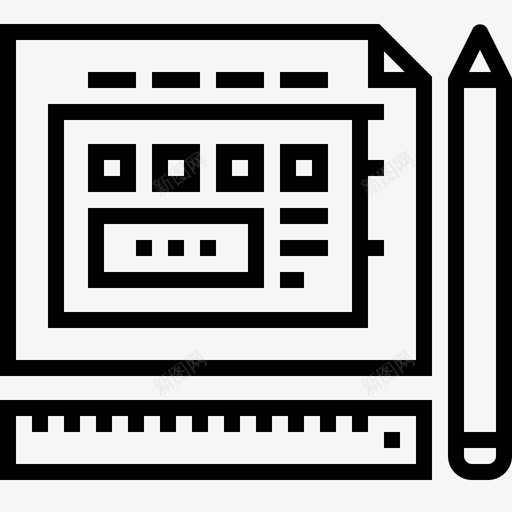 蓝图开发图标svg_新图网 https://ixintu.com 开发 绘图 网页 网页设计和开发 蓝图 设计