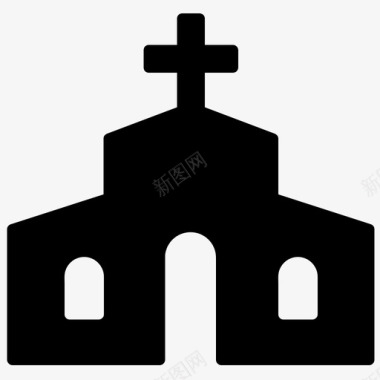教堂基督教宗教图标图标
