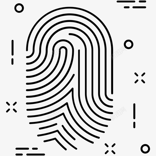 指纹生物识别加密图标svg_新图网 https://ixintu.com 其他图标1 加密 拇指印记 拇指指纹 指纹 生物识别