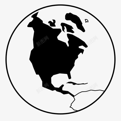 北美加拿大大陆图标svg_新图网 https://ixintu.com 世界 加拿大 北美 大陆 陆地