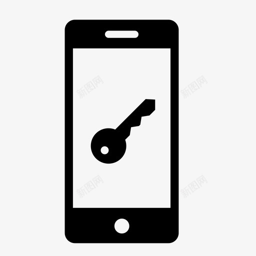 电话钥匙锁屏幕图标svg_新图网 https://ixintu.com 屏幕 电话卡 电话钥匙 锁