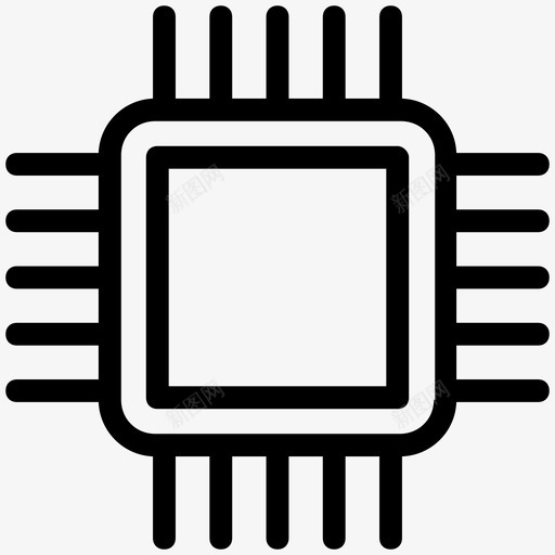 处理器芯片计算机芯片集成电路图标svg_新图网 https://ixintu.com 内存芯片 处理器芯片 微处理器 网页设计图标 计算机芯片 集成电路