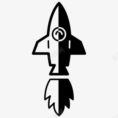 宇宙飞船导弹火箭图标图标