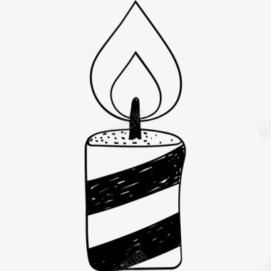 蜡烛降临蜡烛蜡烛燃烧图标图标