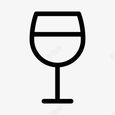 酒玻璃杯派对图标图标