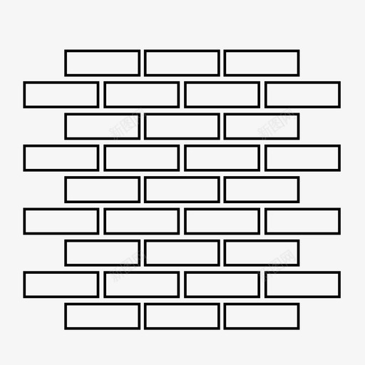 砖墙建筑石头图标svg_新图网 https://ixintu.com 建筑 石头 砖墙