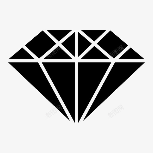 钻石珠宝岩石图标svg_新图网 https://ixintu.com 光泽 固体 岩石 珠宝 石头 钻石