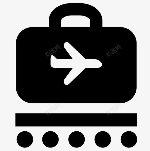 认领行李机场飞机图标svg_新图网 https://ixintu.com 手提箱 旅行 机场 认领行李 飞机
