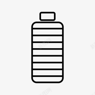 水瓶瓶装水玻璃瓶图标图标