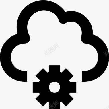 云设置云计算云维护图标图标