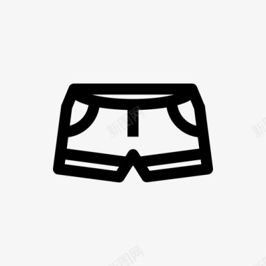 迷你短裤服装时尚图标图标