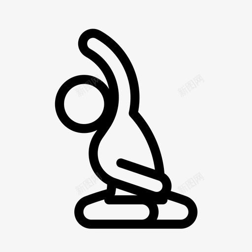 瑜伽锻炼健身图标svg_新图网 https://ixintu.com 伸展 健身 摆姿势 瑜伽 锻炼
